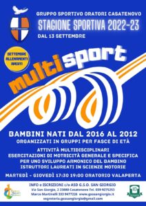 Iscrizioni multisport 2022/23