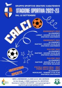 Iscrizione calcio 2022/23